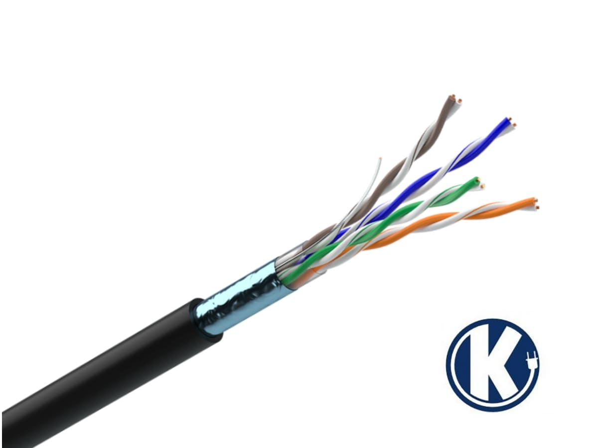 КППЭ-ВП (F/UTP Cat.5e 4Pr Outdoor) кабель витая пара с экраном FTP кат.5е, 4х2х0.51 (медь)