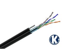 КППЭт-ВП (F/UTP Cat.5e 4Pr Outdoor FG-8) кабель витая пара с экраном и тросом FTP кат.5е, 4х2х0.51 (медь)