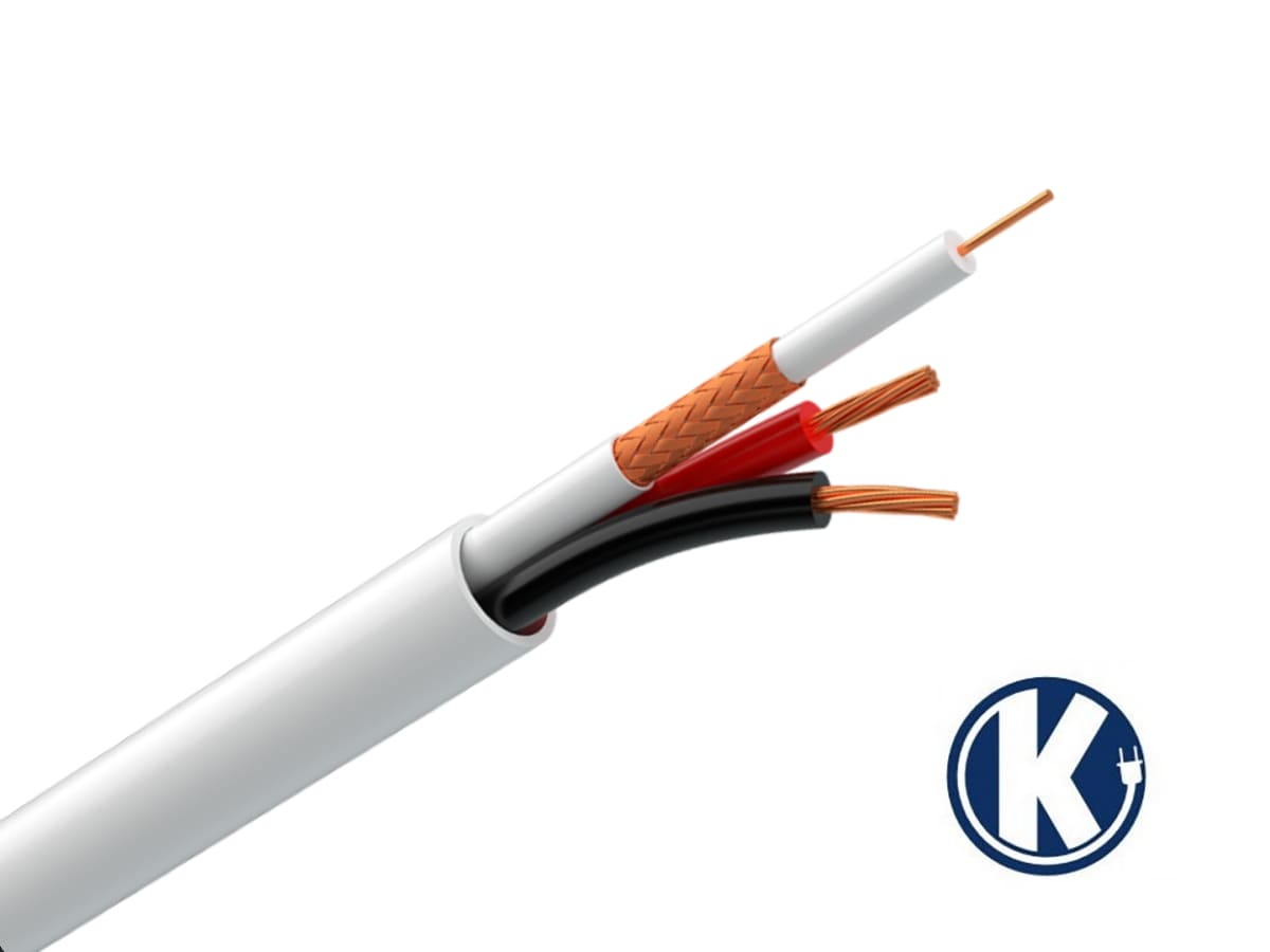 КВК-В-2+2х0,50 комбинированный кабель (коаксиальный + силовой) внутренний