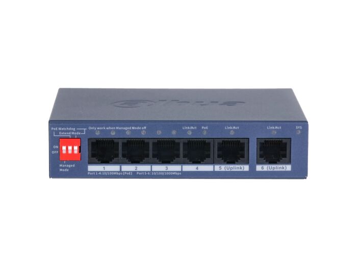 DH-CS4006-4ET2GT-36 PoE Комутатор 6 портів керований