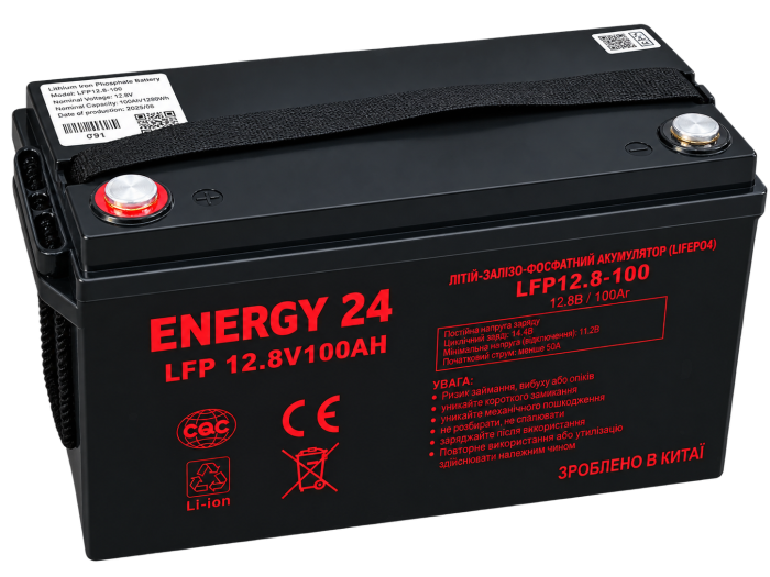 LFP 12.8V 100Ah - LiFePO4 акумулятор 12,8В 100А·г