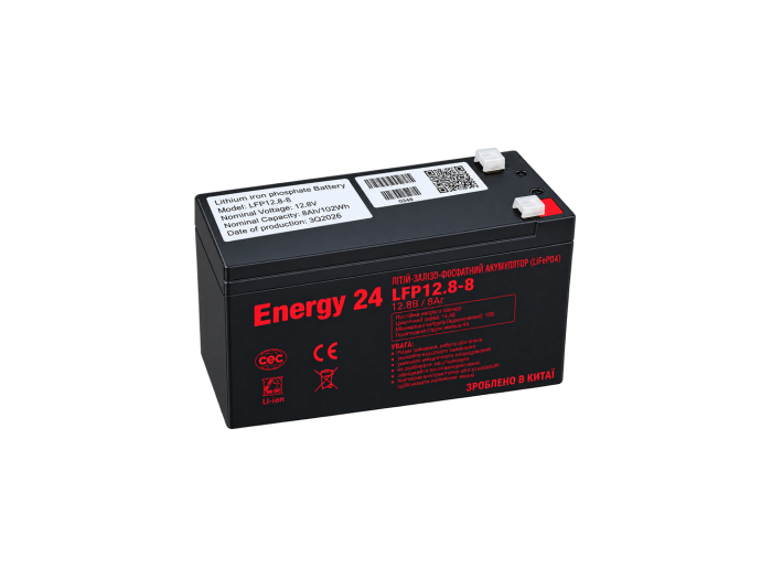 LFP 12.8V 8Ah - LiFePO4 акумулятор 12,8В 8А·г