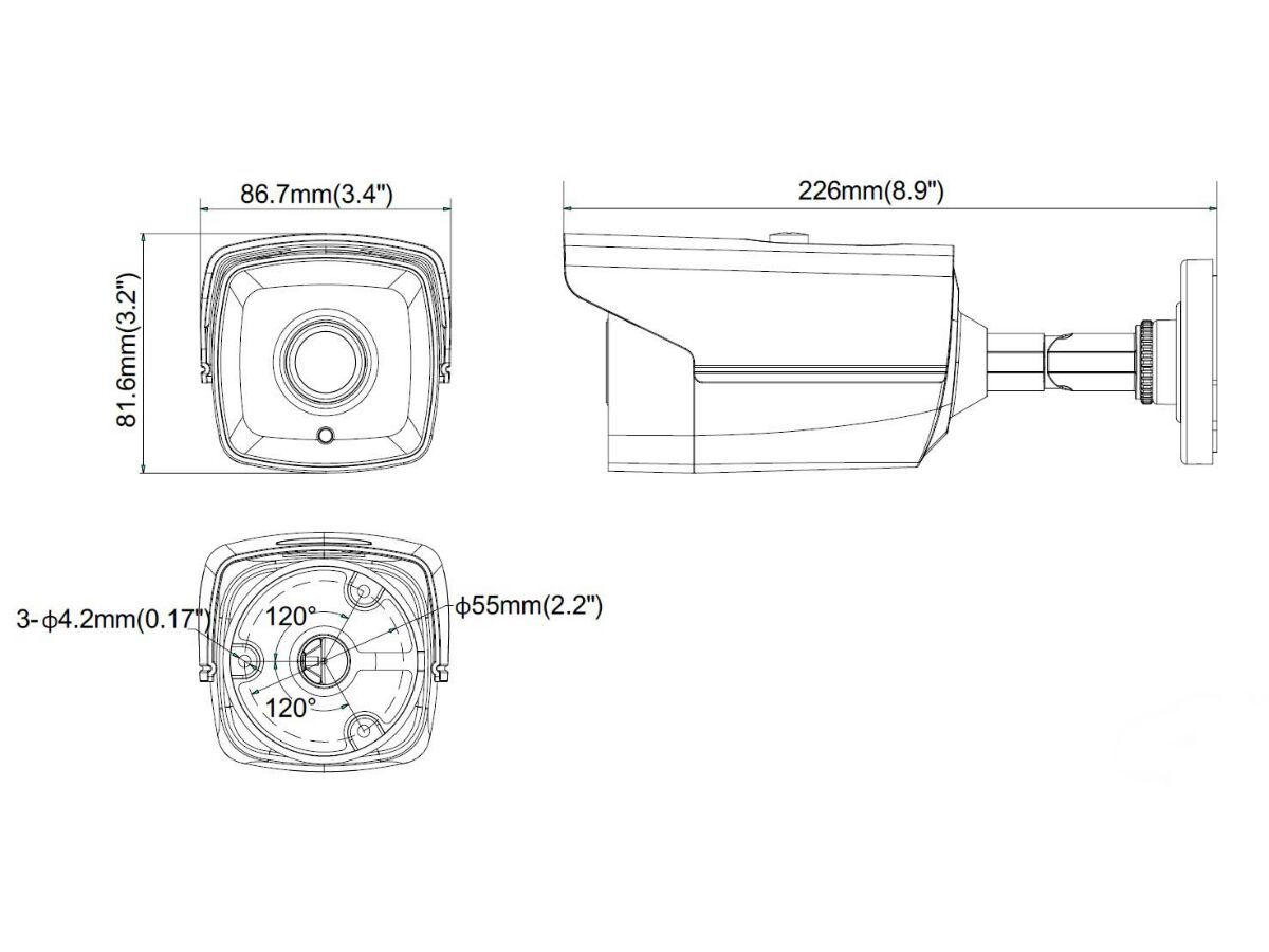 DS-2CE16D7T-IT5 (3.6 мм) видеокамера наружная