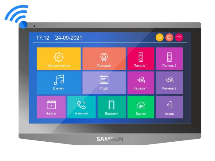 SM-7FHD-GTW монітор домофону 7" Full HD з Wi-Fi і сенсорним екраном (срібло)
