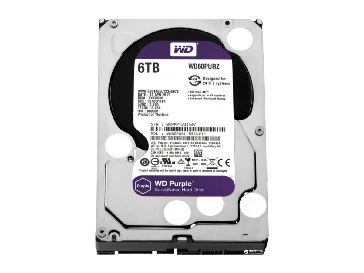 WD60PURZ (Purple) жесткий диск HDD 6TB