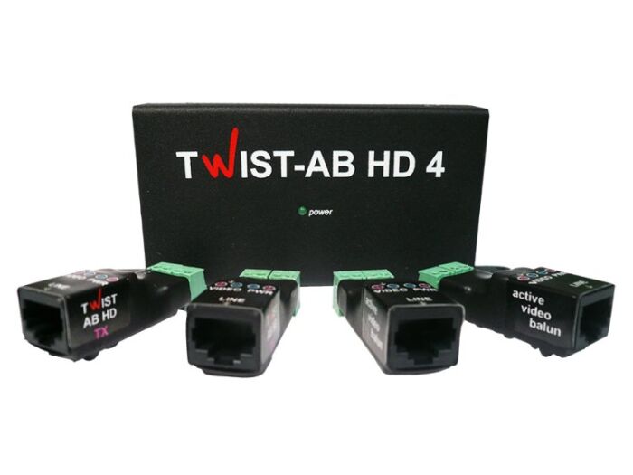 AB-HD-4 4-канальный усилитель для передачи видео по витой паре (комплект)