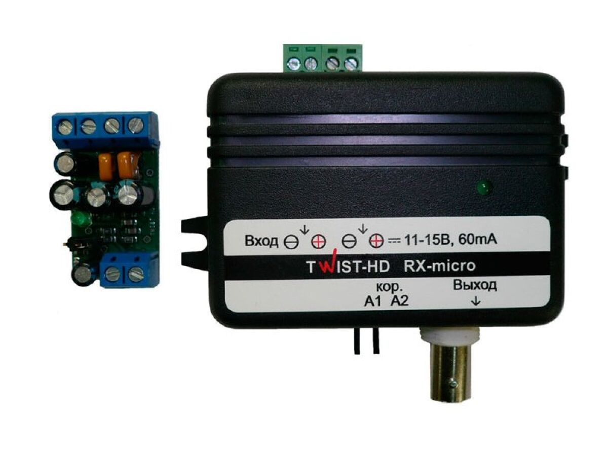 HD-MICRO 1-канальный активный усилитель для передачи видео по витой паре (комплект)
